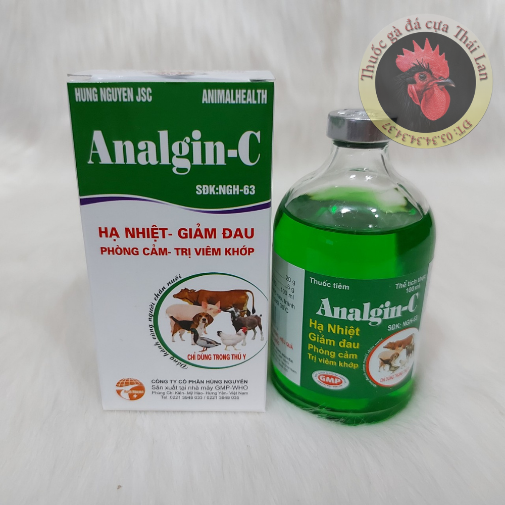 Hạ nhiệt , giảm đau , phòng cảm , viêm khớp - Analgin C - 1 lọ / 100mll