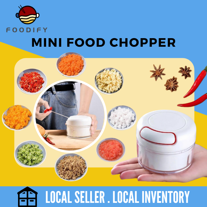 Mini Food Chopper Blender Vegetable Chili Garlic Manual Chopper