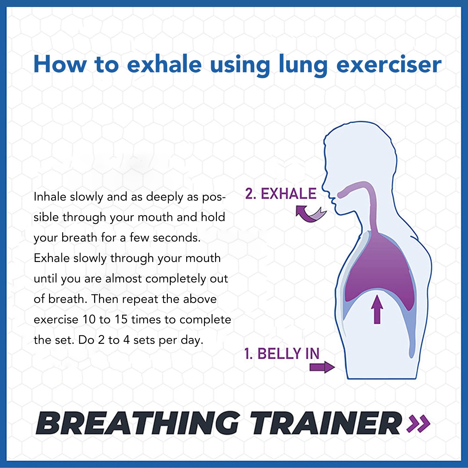 Breathing Exercise Device Adjustable Improve Endurance Highly Effective Fitness Exercise Portable Lung Exerciser Device Professional for Home for Adults