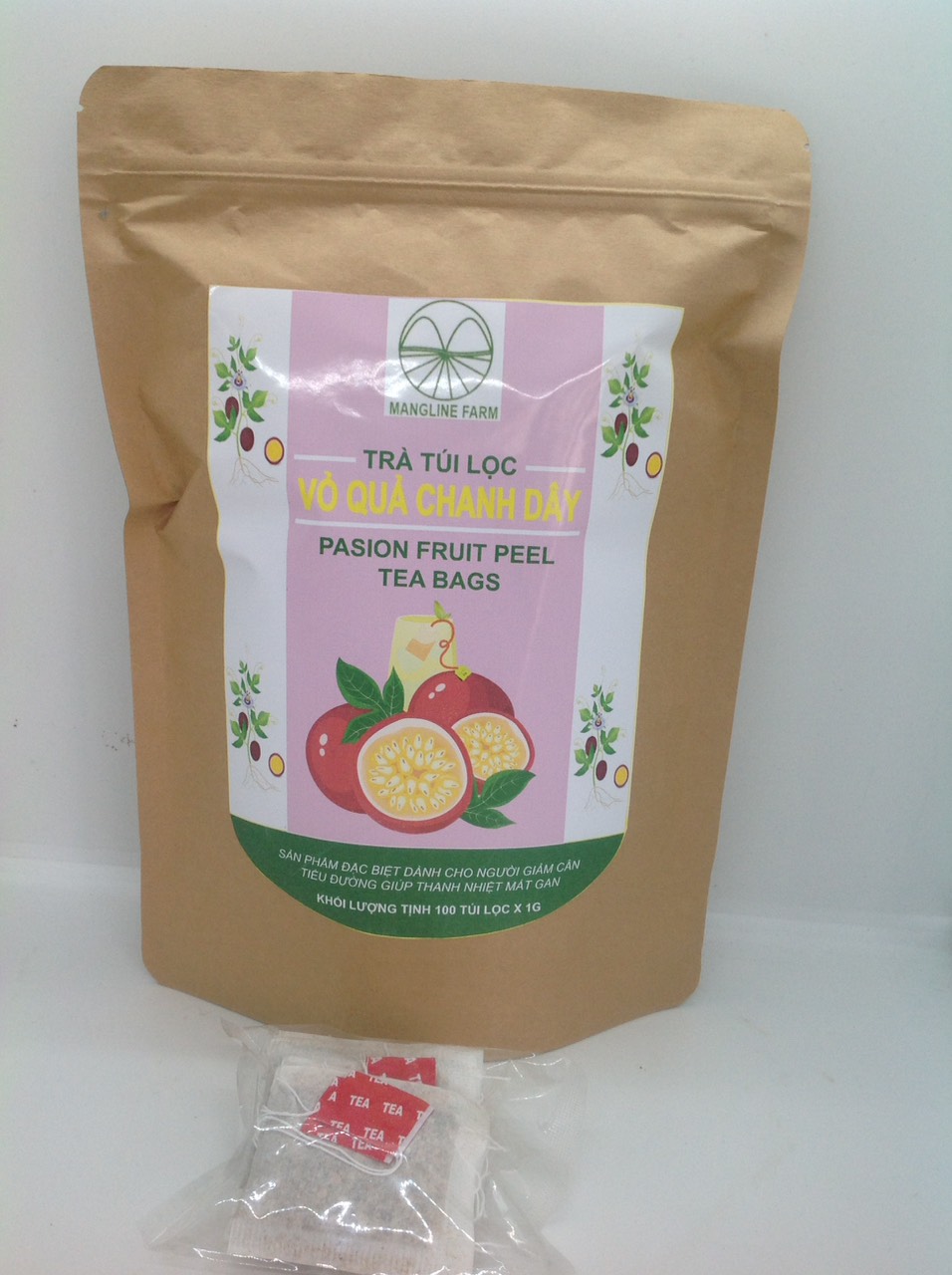 Sản phẩm mới độc lạ trà vỏ chanh dây túi lọc mangline farm đà lạt 100 túi - ảnh sản phẩm 8