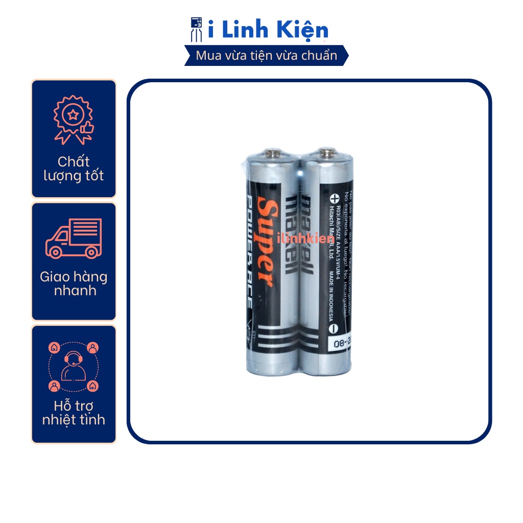 PIN đũa Maxell AAA 1.5V (vỉ 2 viên)