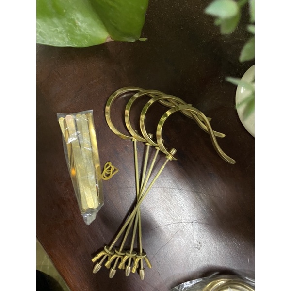 Móc đồng 3 cạnh khuyên mào choè các loại tặng kèm 3 nẹp đồng