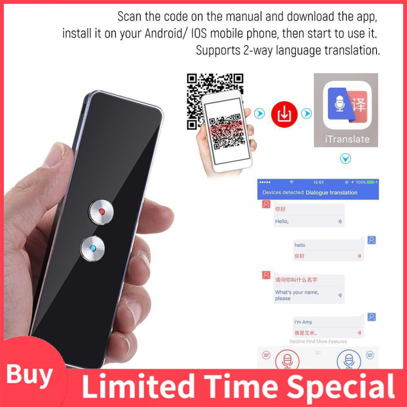 Smart Translator Intelligent Speech Translation Machine Simultaneous Translation 40 Language For Interpreter Tourism