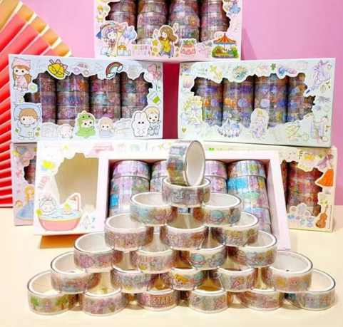Hộp 20 Cuộn Washi Dán Trang Trí Dễ Thương