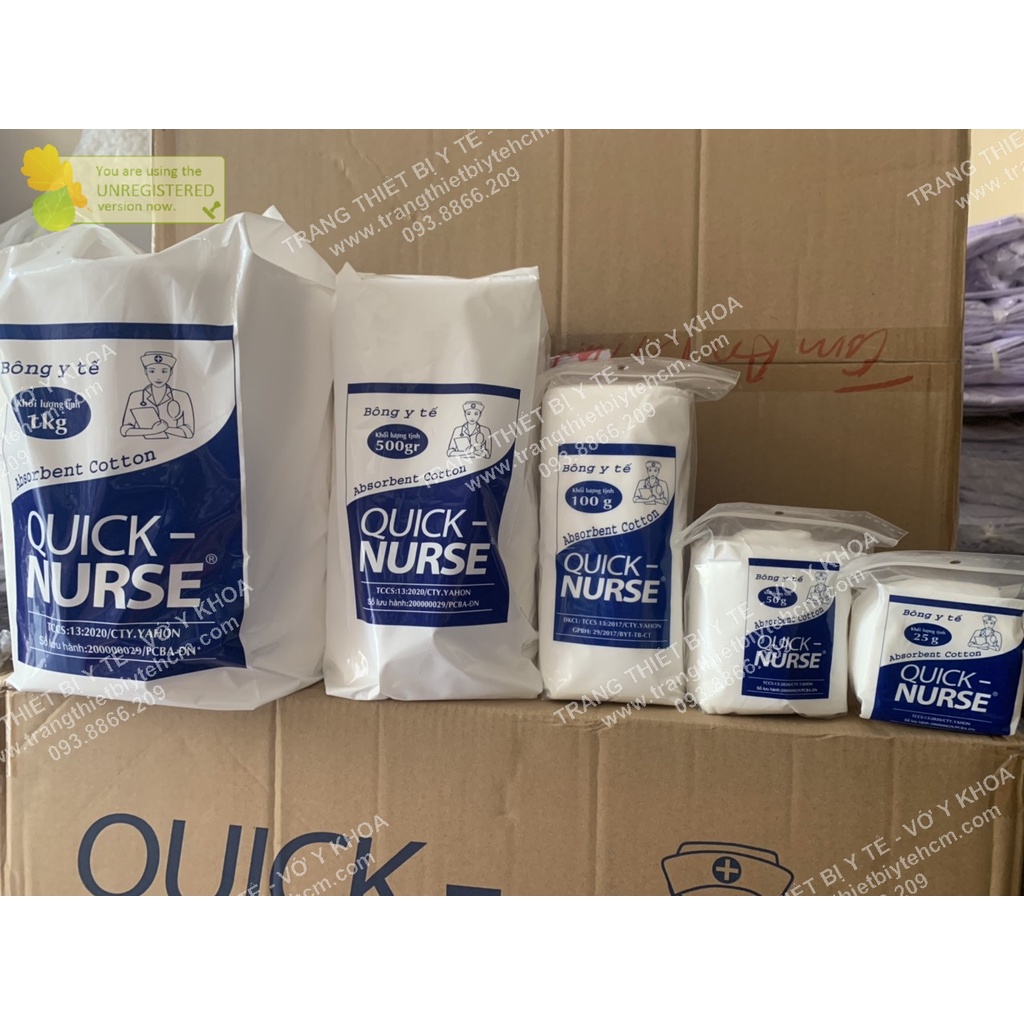 Bông gòn y tế QUICK NURSE 500g - 1kg