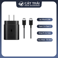bday hot deals Bộ sạc nhanh Samsung Cát Thái 25W sạc nhanh QC3.0 chính hãng, bộ cốc sạc cho điện thoại đầu kết nối type-C to type C dùng cho S10, S20,S21, Note 8.9/10/A8S – EP-TA800