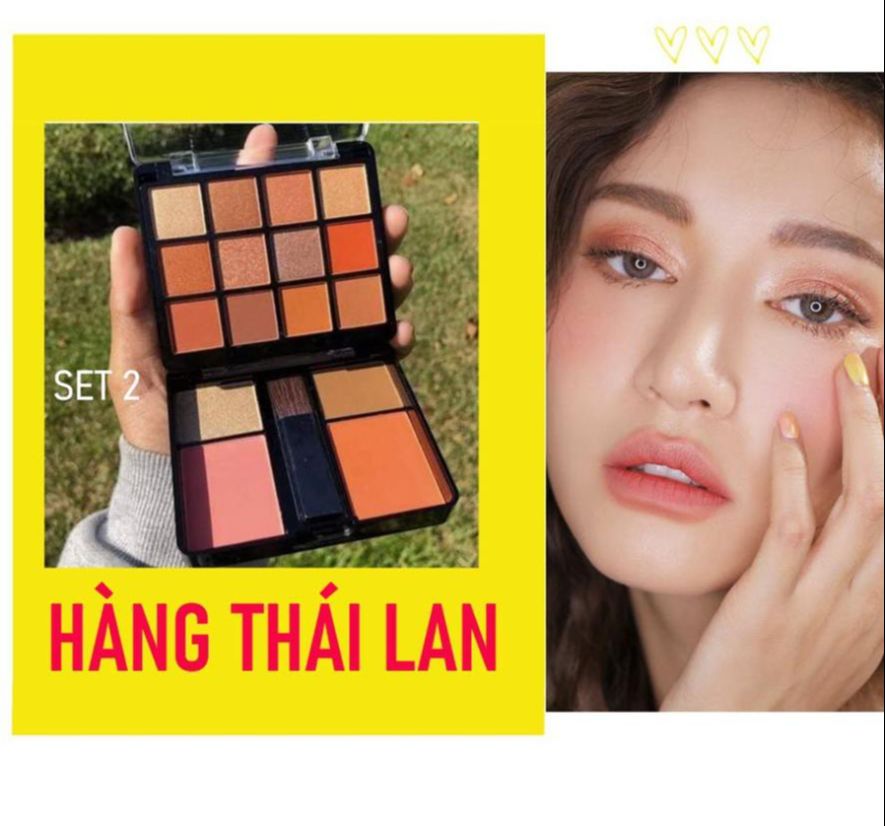 Set phấn mắt-má hồng-tạo khối sivanna hello perfect hf5016