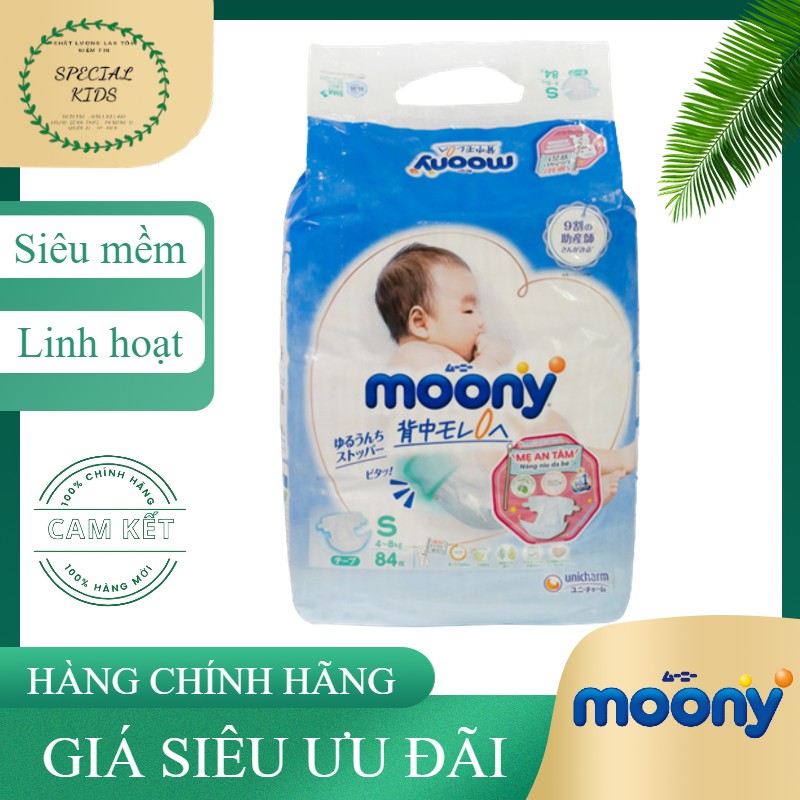 [Freeship 50K] Tã/Bỉm Dán Cộng Miếng MOONY Nhật đủ size NB96/S86/M68/L58.