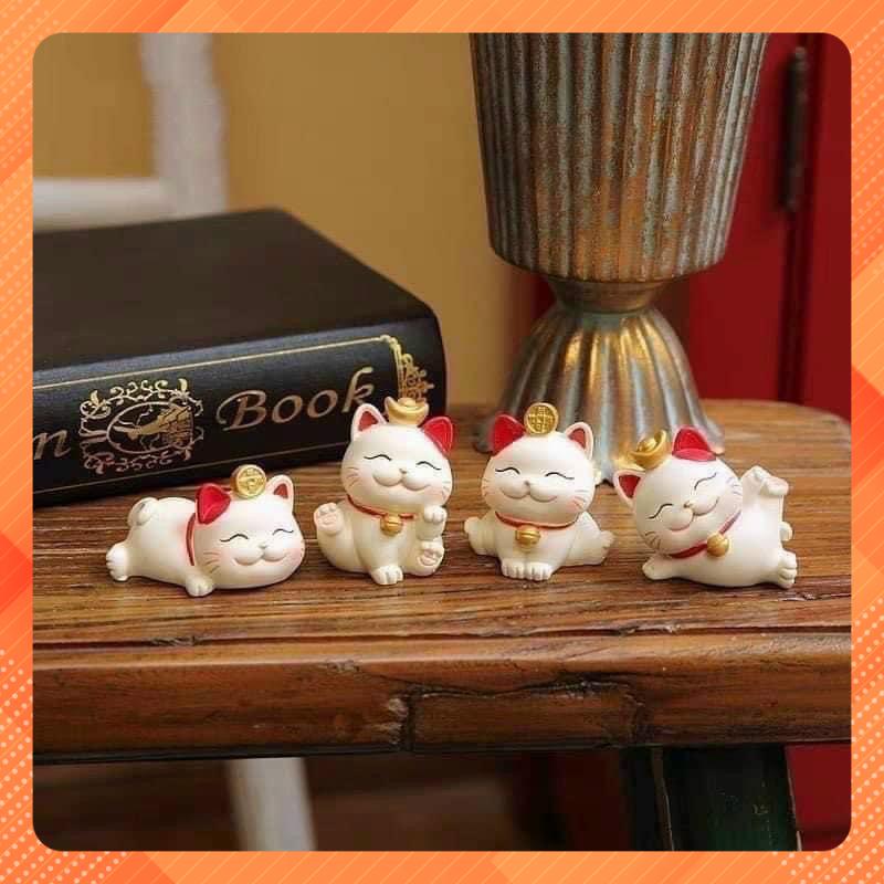 Sét 4 chú mèo thần tài