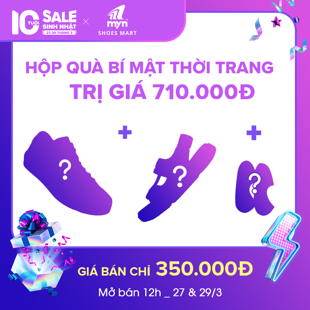 HỘP QUÀ BÍ MẬT 4 - Combo Sneaker và Sandal Nam kèm Tất Giá lên đến 710K thumbnail