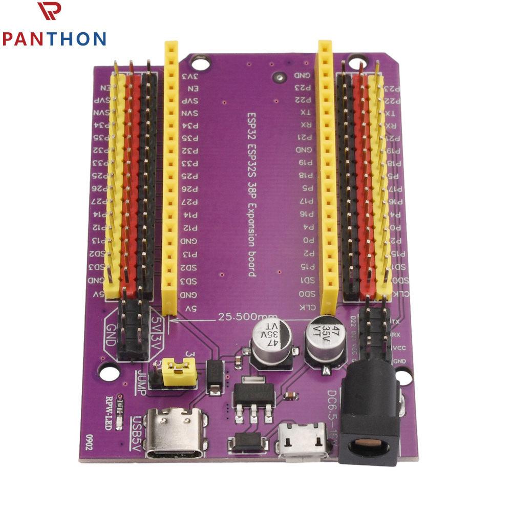 Panthon ESP32 siêu bảng mạch giao tiếp 38pin bảng mở rộng cổng input/output vạn năng 3 loại đầu ra cho ESP32-DevKitC ESP-WROOM-32 khối PCB