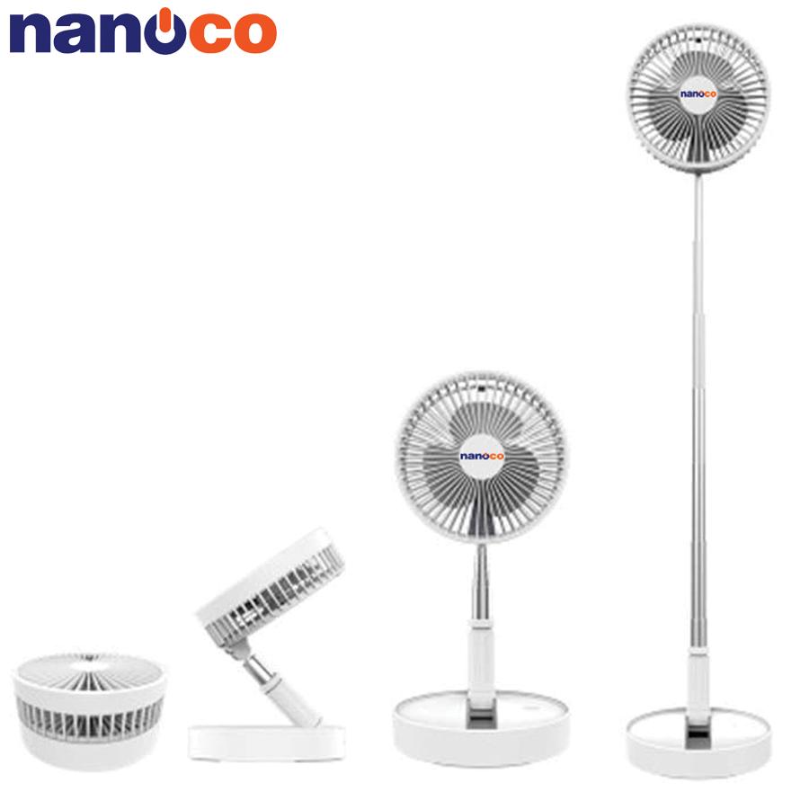 [HCM]Quạt sạc Nanoco NFF1617 Pin Lithium 7200mah ( Màu Trắng )