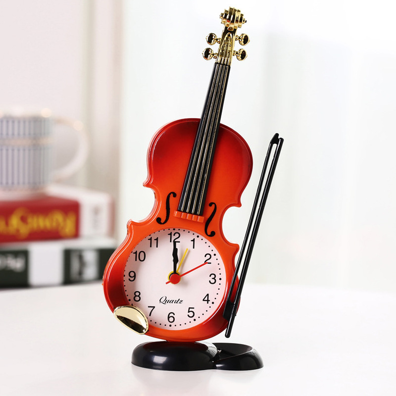 【Discount offer】Creative Musical Instrument Shape Desktop Clock Living ...