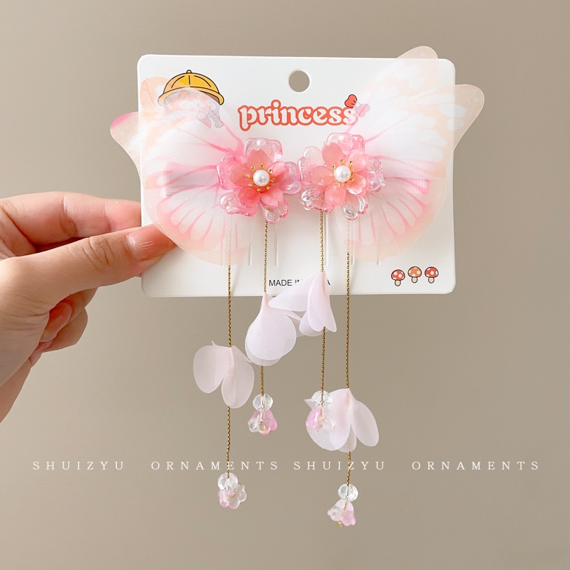 Set 2 Kẹp Tóc Hình Bươm Bướm Màu gradient Dễ Thương Cho Bé Gái