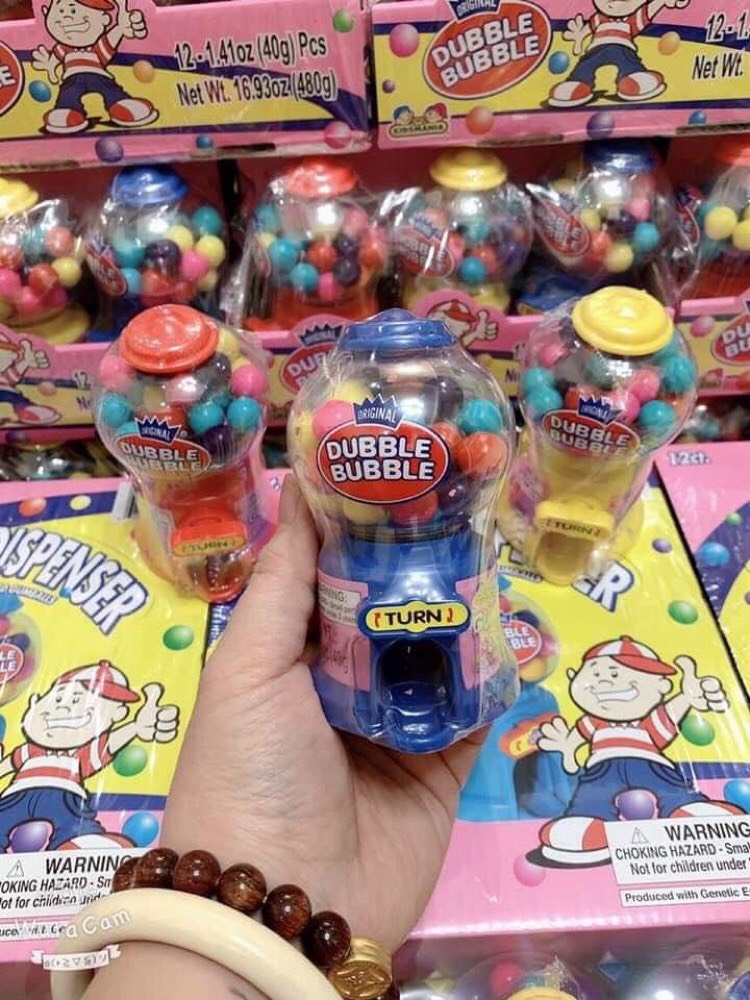 Combo 3 Máy bán kẹo Dubble Bubble Original 40gr