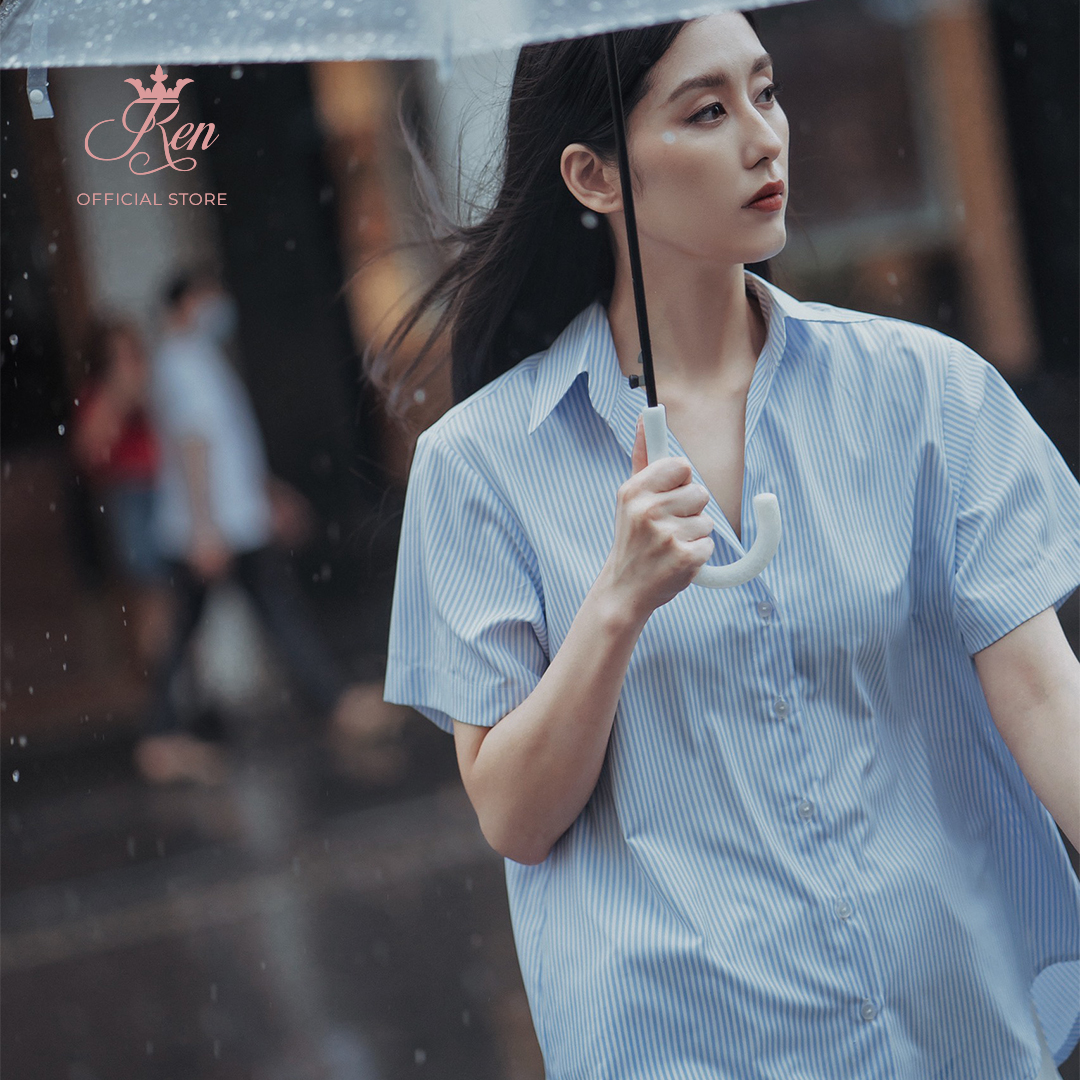 REN BY TEE - Áo Sơ Mi Ngắn Tay Sọc