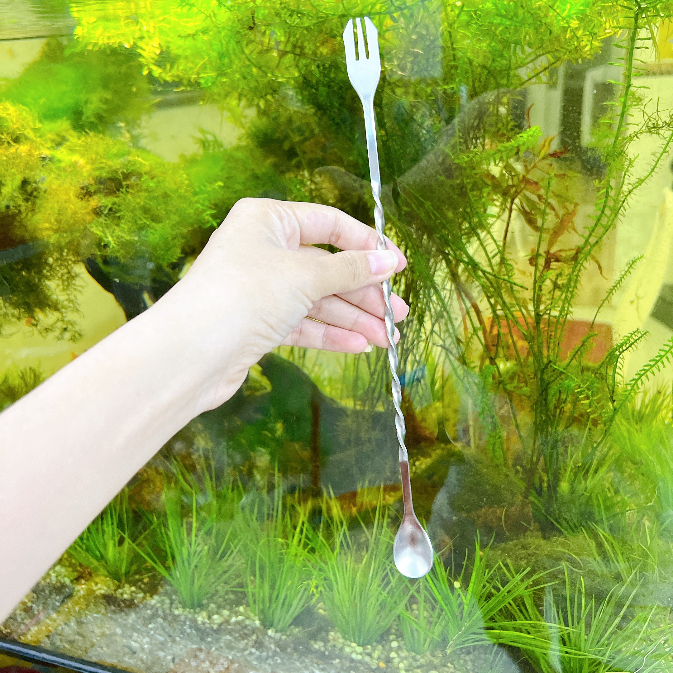Thìa pha chế bar spoon 26cm hoặc 32cm (thìa bar, muỗng khuấy, thìa khuấy) - Muỗng Pha Chế Bartender