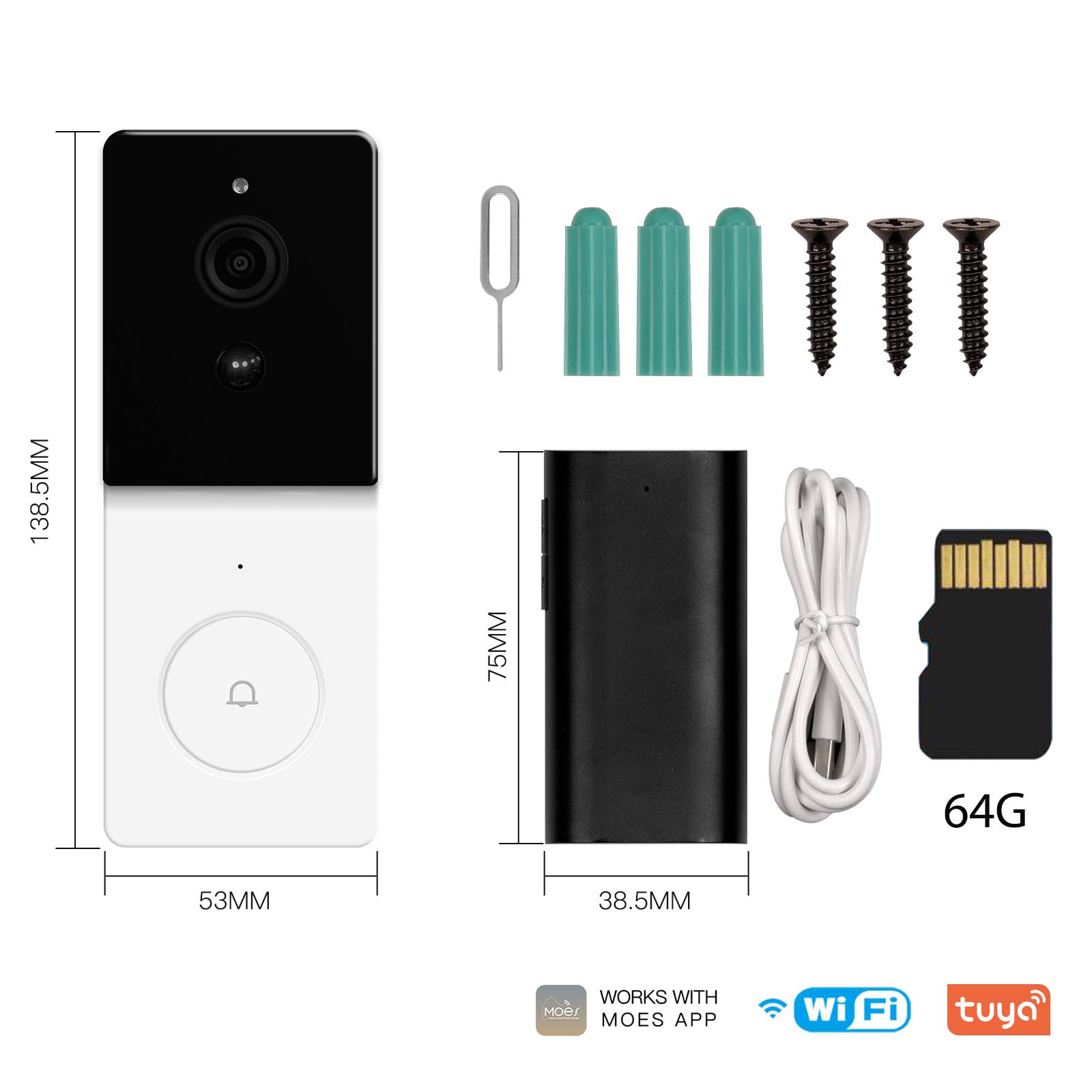 MOES%20Tuya%201080P%20Smart%20WiFi%20Video%20Doorbell%20Camera%20Wireless%202-Way%20Audio%20Intercom%20Night%20Vision%20with%2064%20GB%20SD%20Card%EF%BC%8CHome%20Security%20-%20Image%207