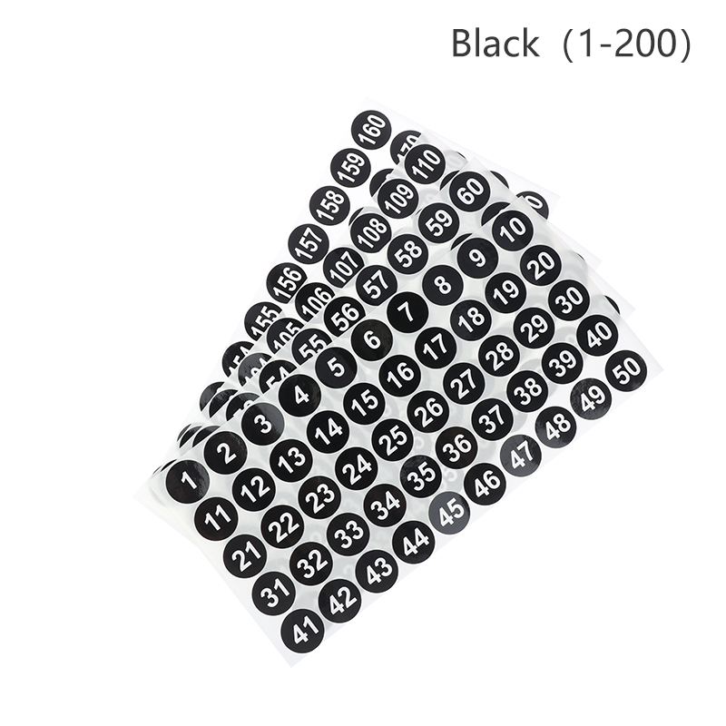 4Sheets%201-200%20Consecutive%20Number%20Stickers%202.54CM%20Round%20Self-Adhesive%20Label%20DIANGUI%20-%20Image%208