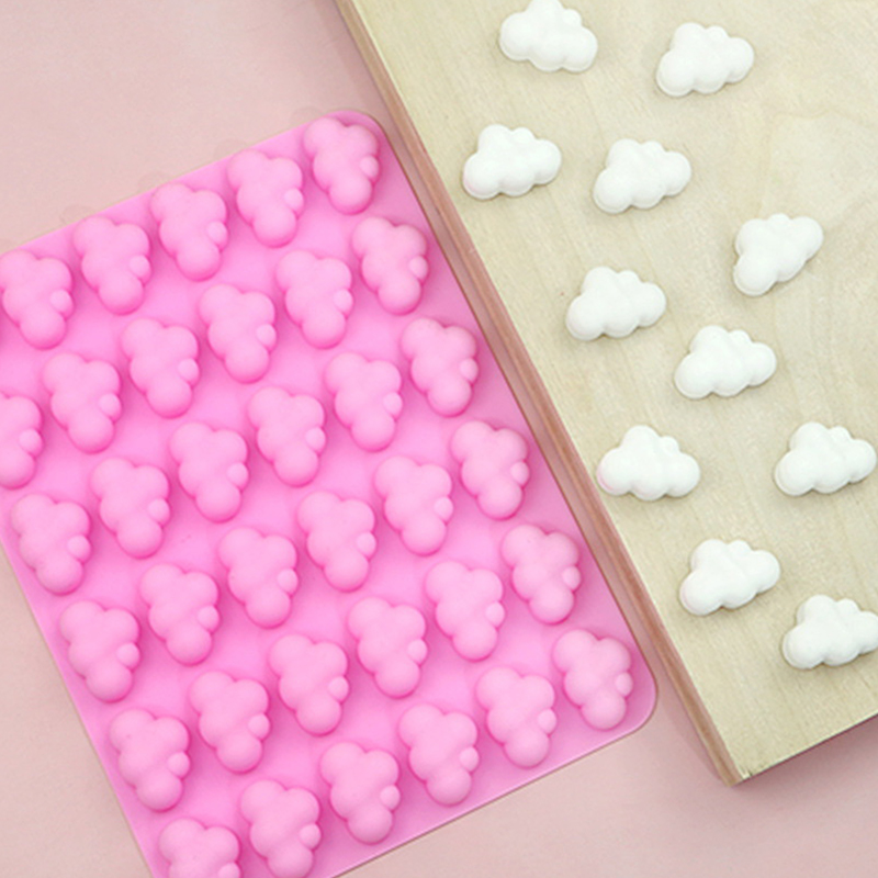 36 Cavities Cloud Shape Silicone Mold Fondant Cake Decor DIY Jelly Ice Cube Pudding Baking Tool Epoxy Resin Mold Bakeware.