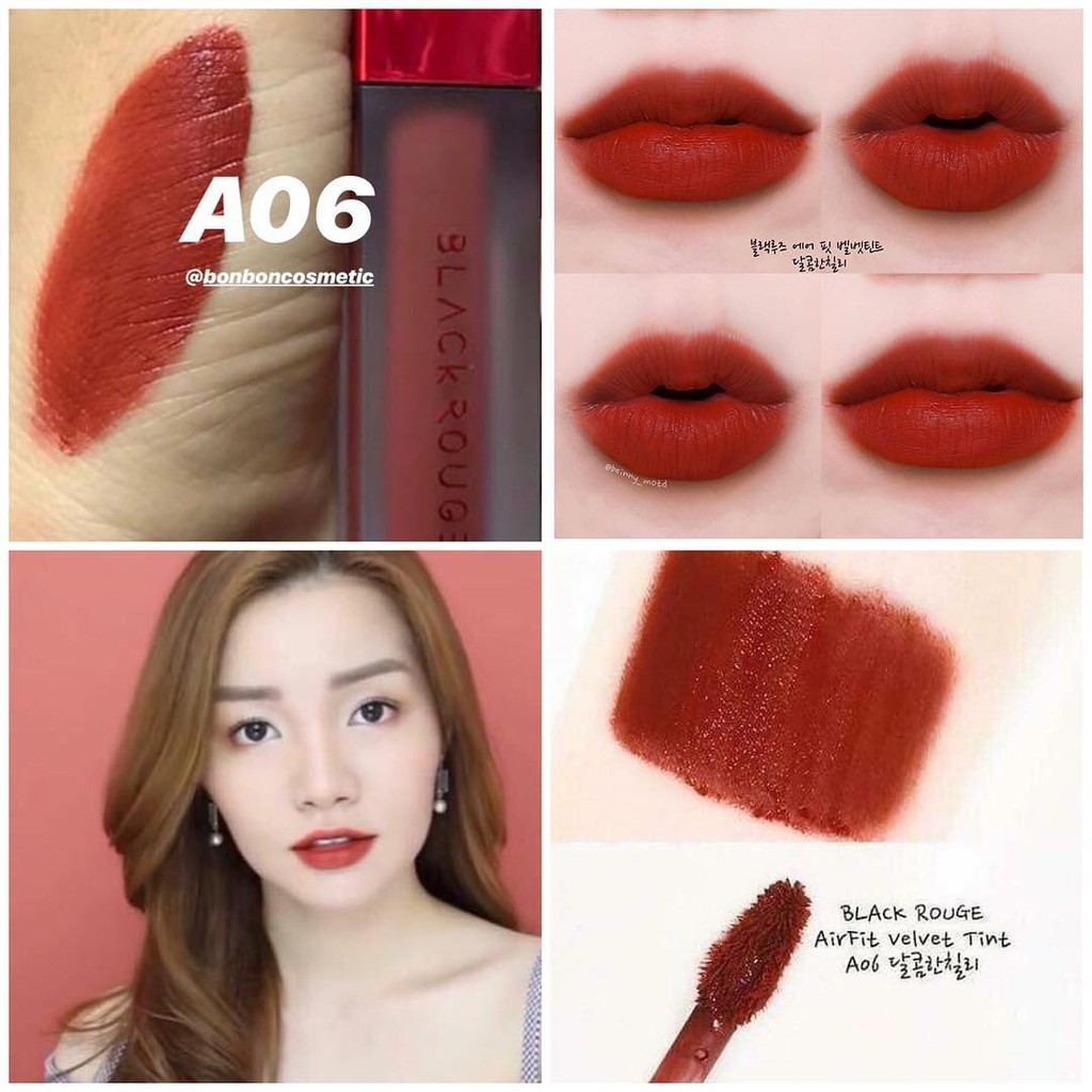 SON BLACK ROUGE MÀU 06 ĐỎ NÂU GẠCH