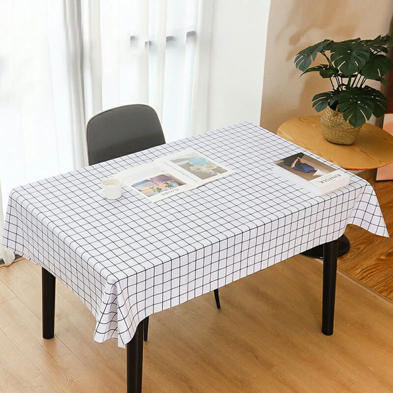 【High Quality】180cm PVC Tablecloth Cover Waterproof Table Linen Rectangular Table Cloth Table