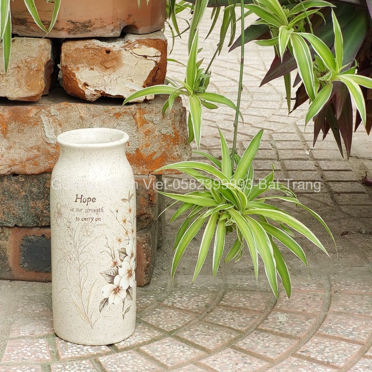 Set Lọ hoa sứ dáng thuôn phong cách Châu Âu