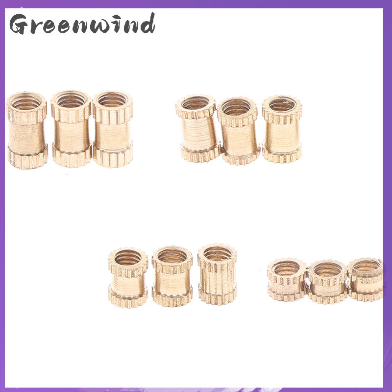 【Greenwind】 100pcs M3 hạt ép phun ren có khía bằng đồng thau chèn hạt