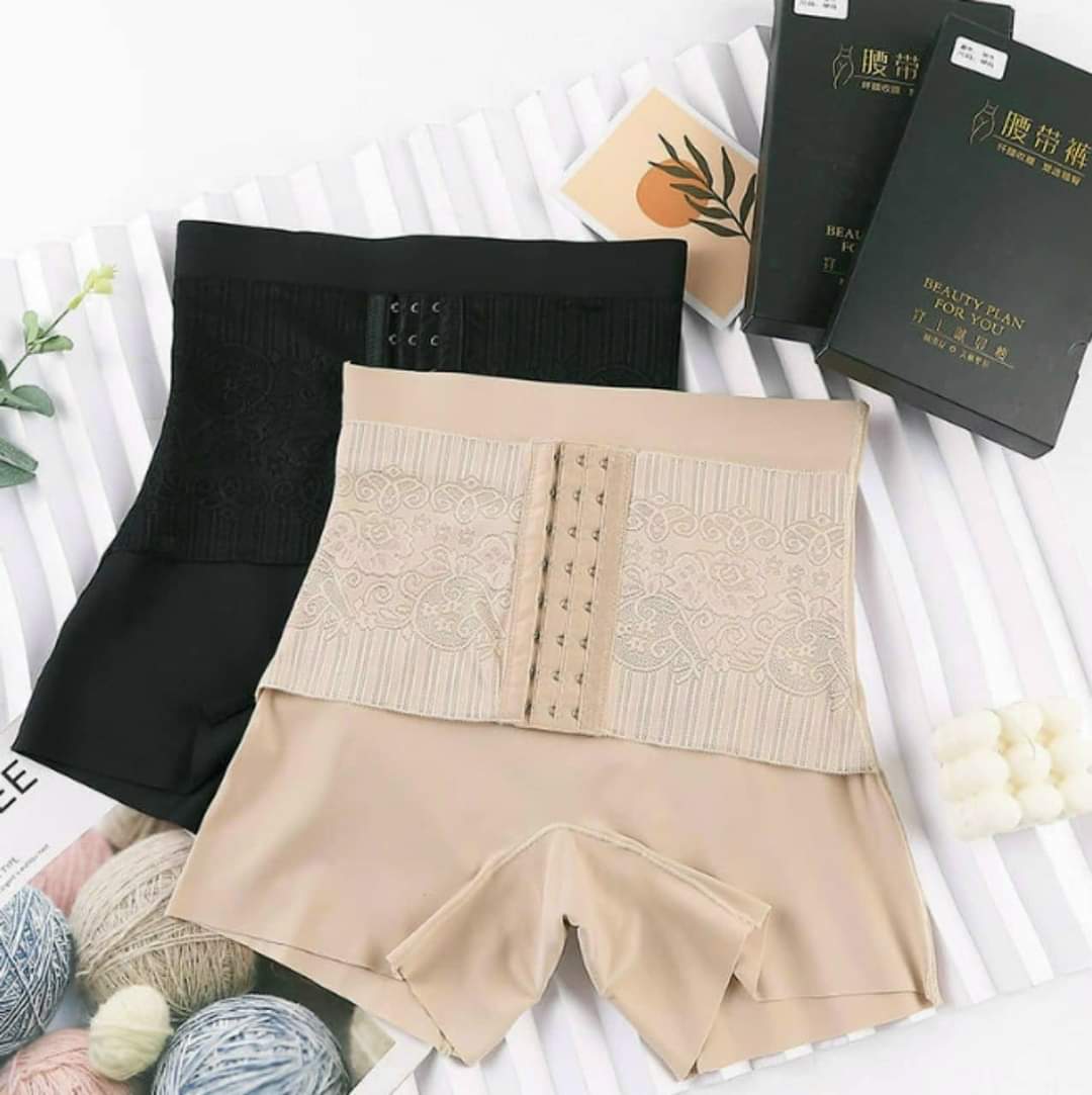 Quần Gen Su Lụa Móc Cài Trước Siêu Định Hình Giúp Eo Thon Cao Cấp