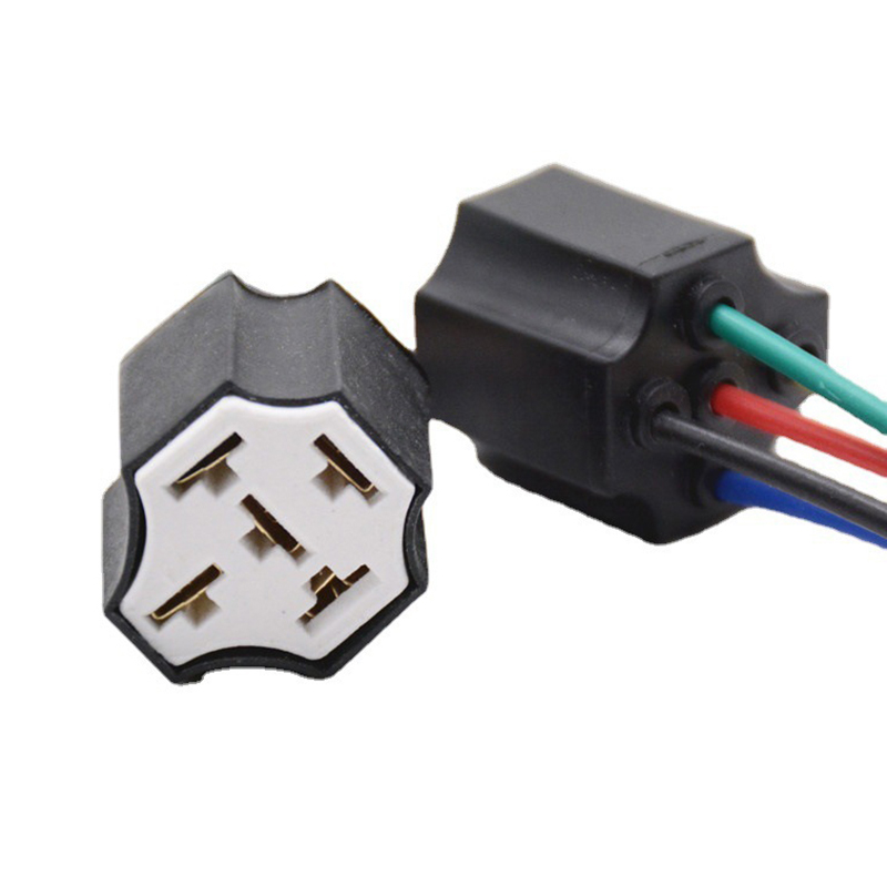 Ceramic Car relay holder,5 pins Auto relay socket 5 pin relay connector plug Ceramic Relay Holder Seat High Relay With Pins. 