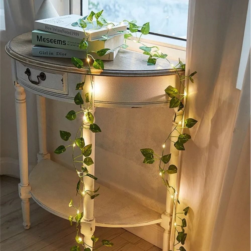 Home%20Wall%20Decor%202M%2020%20LED%20Green%20Leaf%20String%20Lights%20Battery%20Operated%20Artificial%20Vine%20Fairy%20Lights%20Fake%20Green%20Leaf%20Vine%20Design%20Curtain%20Led%20Lights%20Living%20Room%20-%20Image%202