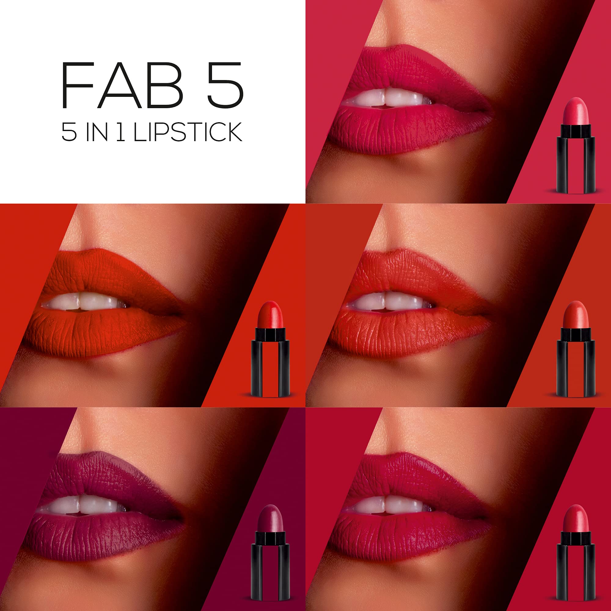 Huda Beauty 5in1 Matte Finish Lipstick - First Copy. 