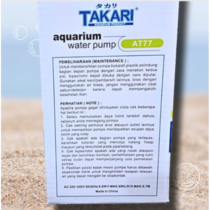 Pompa Filter Gantung Aquarium HANG ON TAKARI AT 77