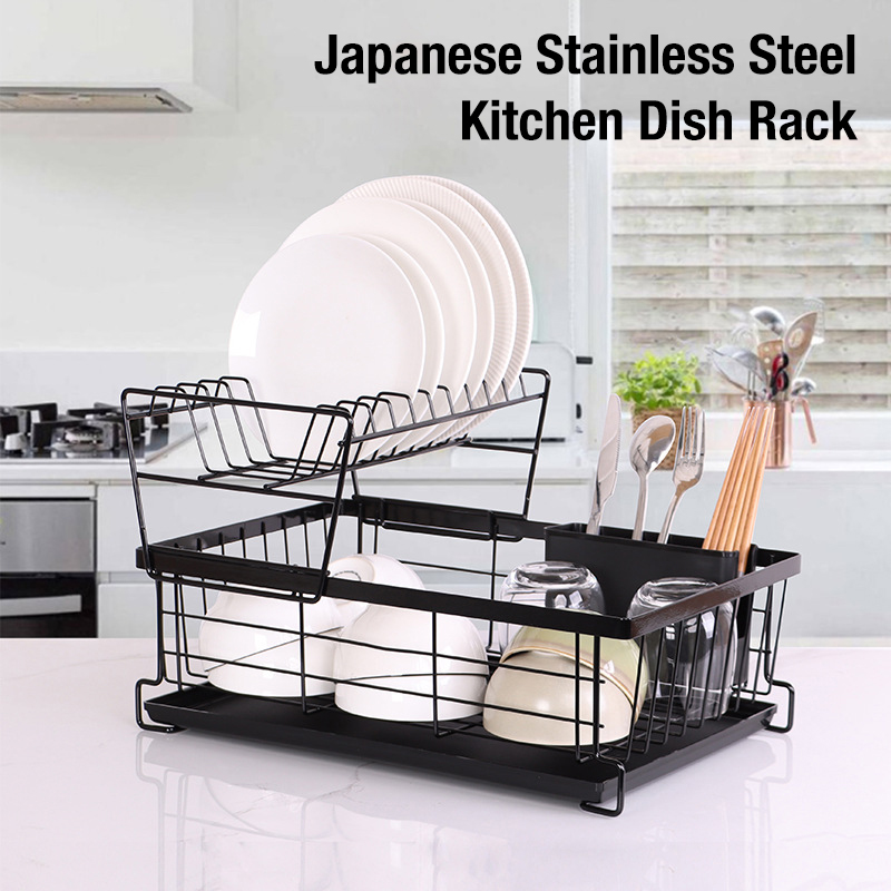 SG Seller]Japanese Kitchen Dish Rack Stainless Steel/Kitchen