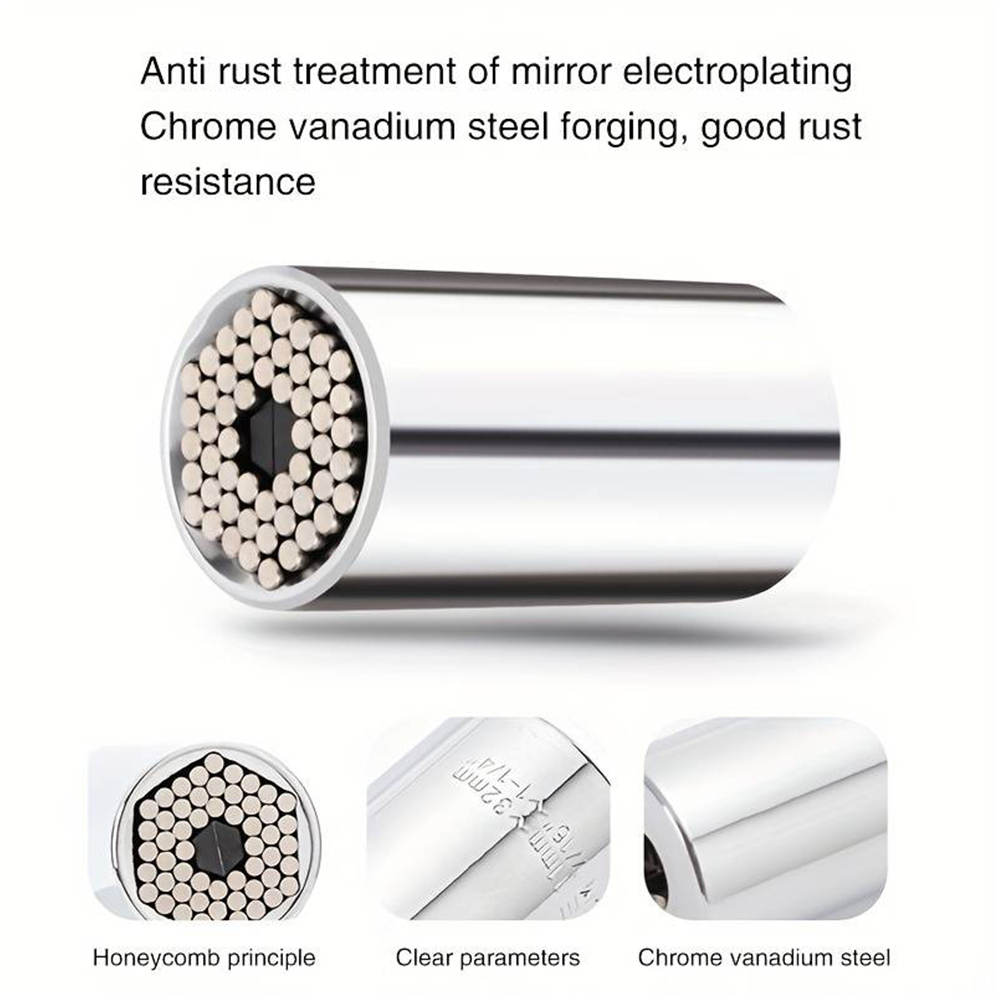 Universal 7-19mm Socket Torque Wrench Ratchet Socket Sleeve Multi Function Key Adapter Hand Tools Power Drill Ratchet Bushing Spanner Spanner Grip