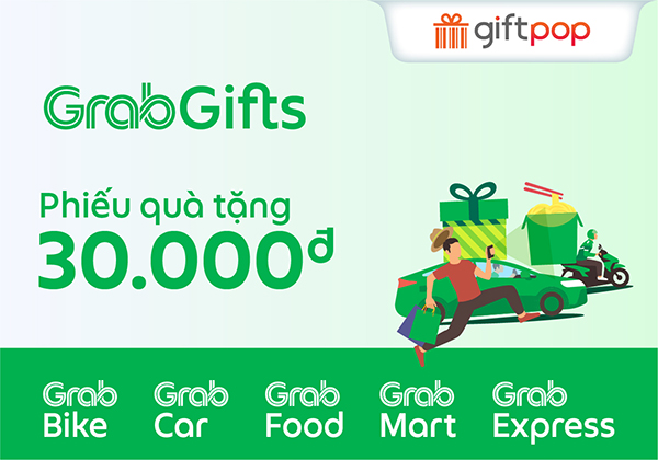 Evoucher - phiếu quà tặng grabgifts 30k