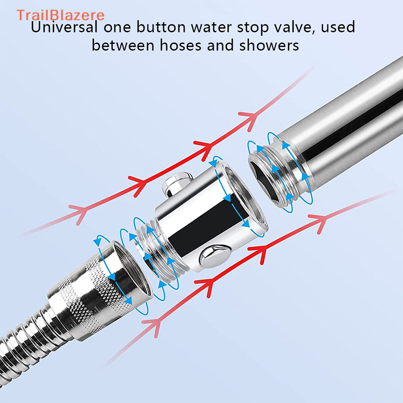 TrailB Solid Brass Shower Head Arm Diverter Valve Shower Head Bidet Sprayer Head Water Shut-Off Valve