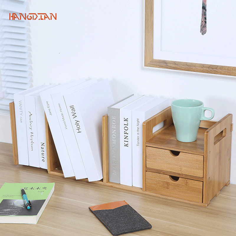 Small bookshelf with drawer office, table storage, simple desk bookshelf student bookshelf shelf