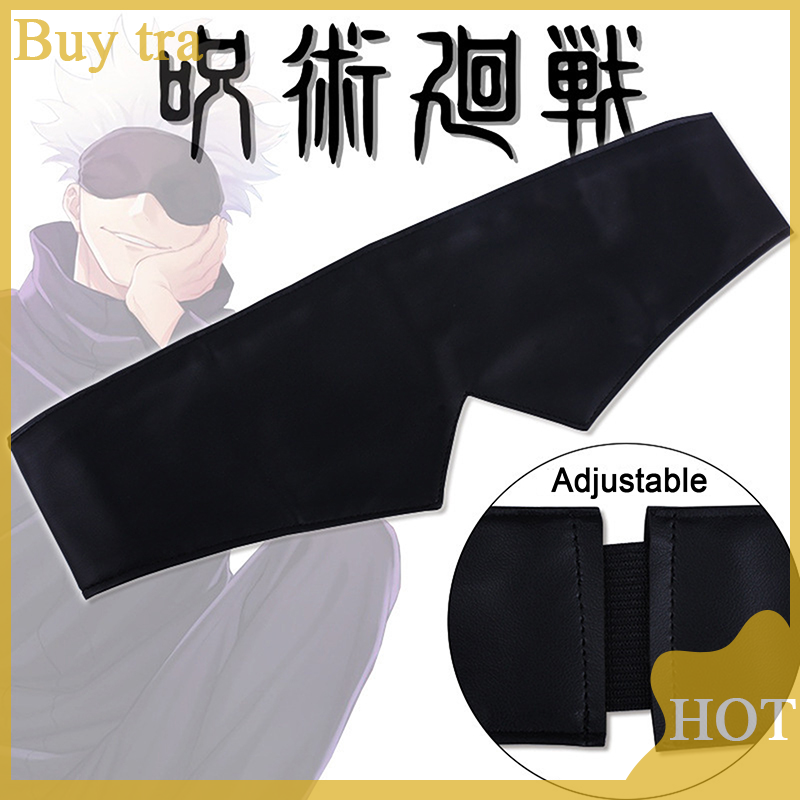 Buytra Gojo Mask Blindfold Cosplay Prop Anime Black Man Woman Hair Band Accessories