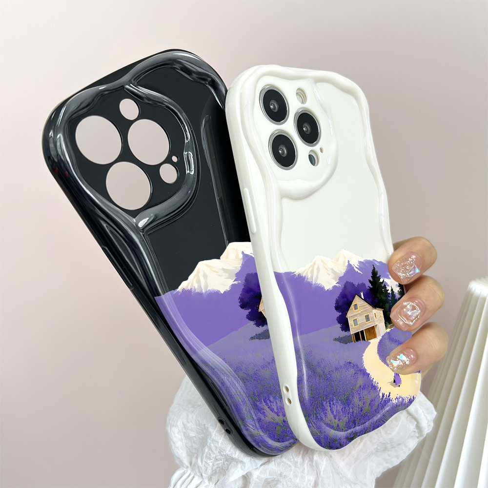 Jizetin%20for%20Realme%20C33%20Back%20Cover%20Purple%20Garden%20Curved%20Wavy%20Edge%20Soft%20Silicone%20Phone%20Case%20-%20Image%209