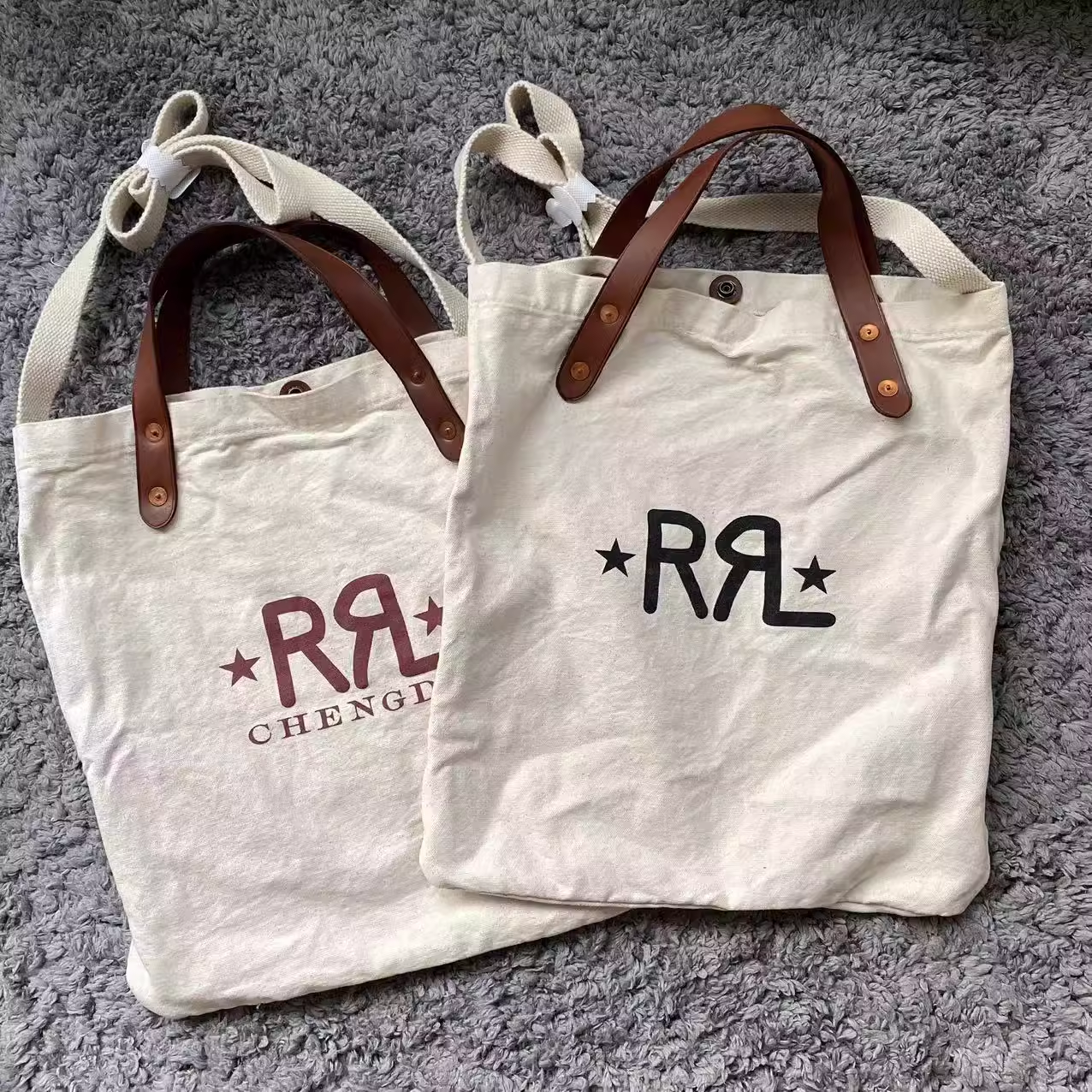 HKJUS] RRL American retro Chengdu limited canvas bag old
