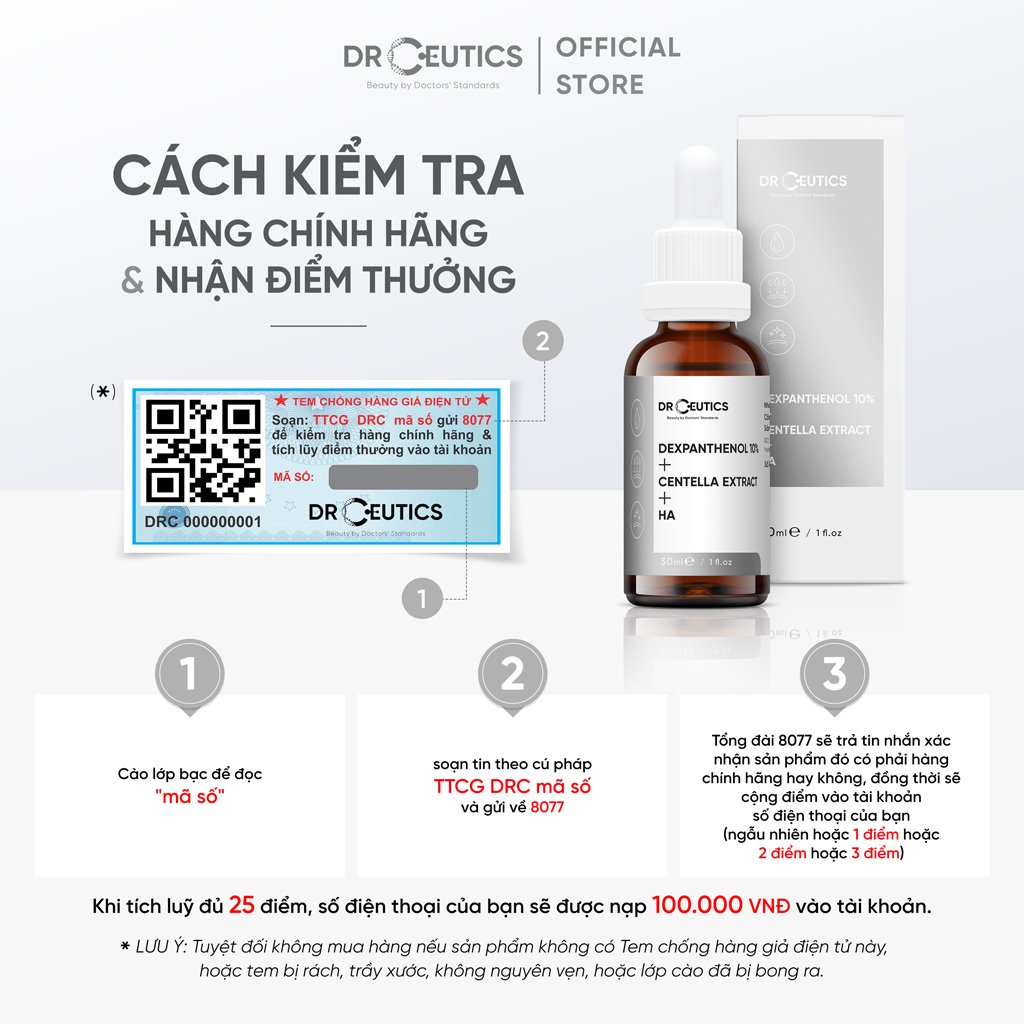 Serum B5 DrCeutics Cấp Ẩm Và Phục Hồi Da Dexpanthenol 10% + Centella Extract 40g