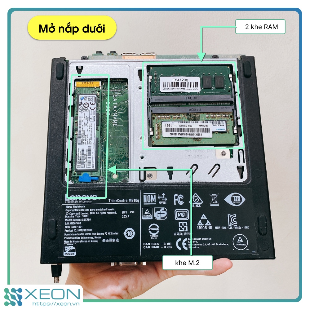 Máy tính mini PC Lenovo M910q tiny i5-6500T @ 2.5-3.1 GHz
