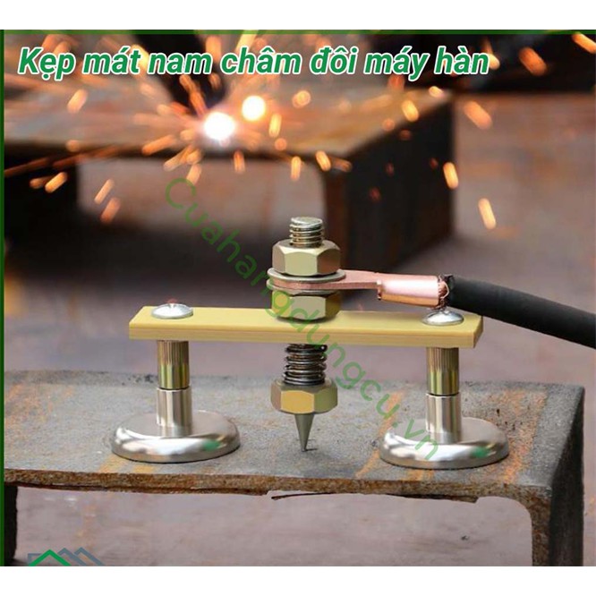 Kẹp mát nam châm loại đôi siêu dính Kẹp mát máy hàn