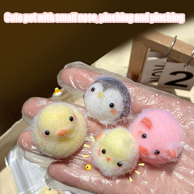 1PC Miniature Chick Pig Animal Relief Squeeze Toy Sticky Squishy Mini Penguin Duck Stress Relief Squishy New Fidget Toy gtryrae3