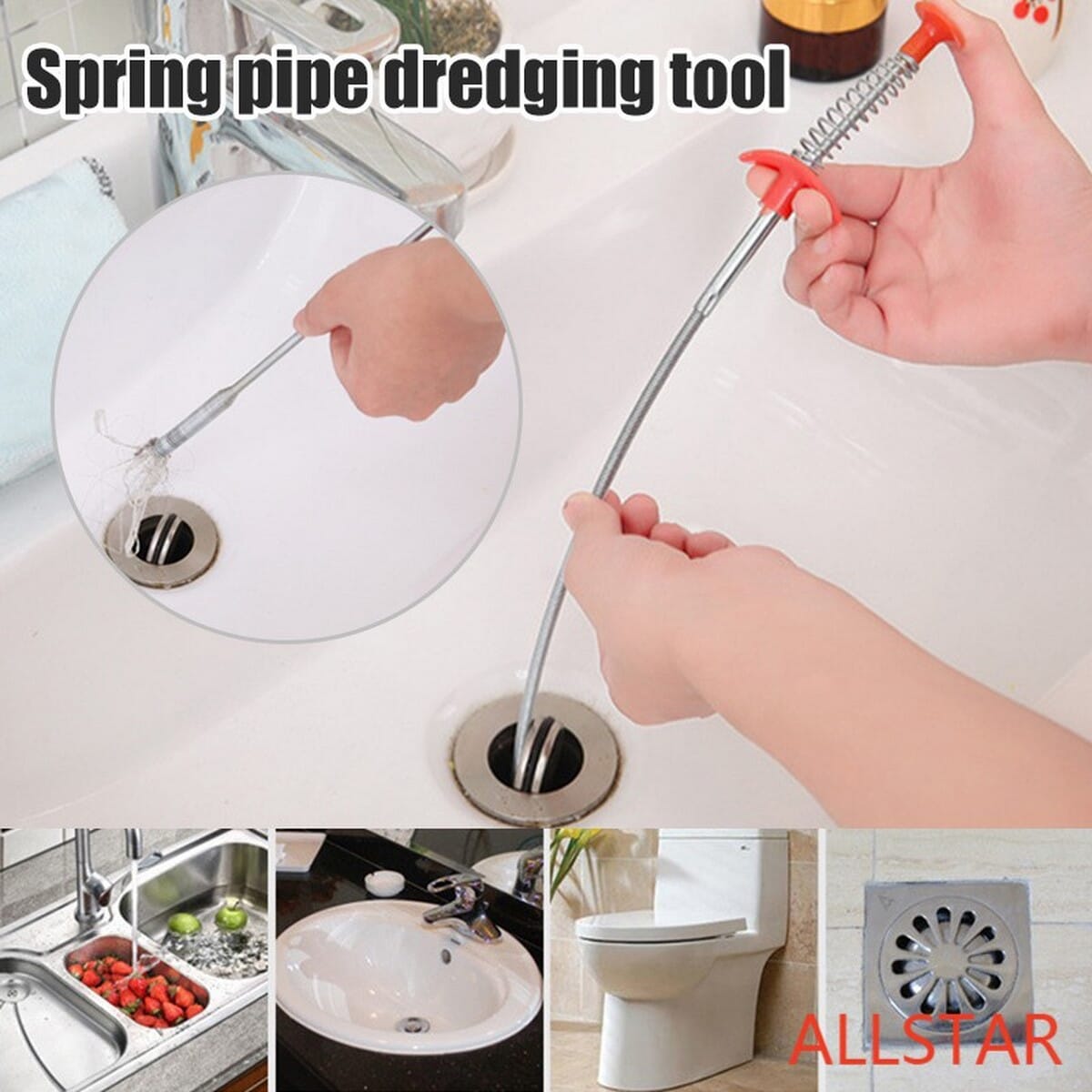 Flexible Grabber Claw Pick Up Reacher Tool,Koralan Spring Grabber Claw Bendable Pickup Tool With 4 Claws Reaching Assist Tool For Litter Pick Home Sink Drains Toilet 79inch I501135077 - View #7