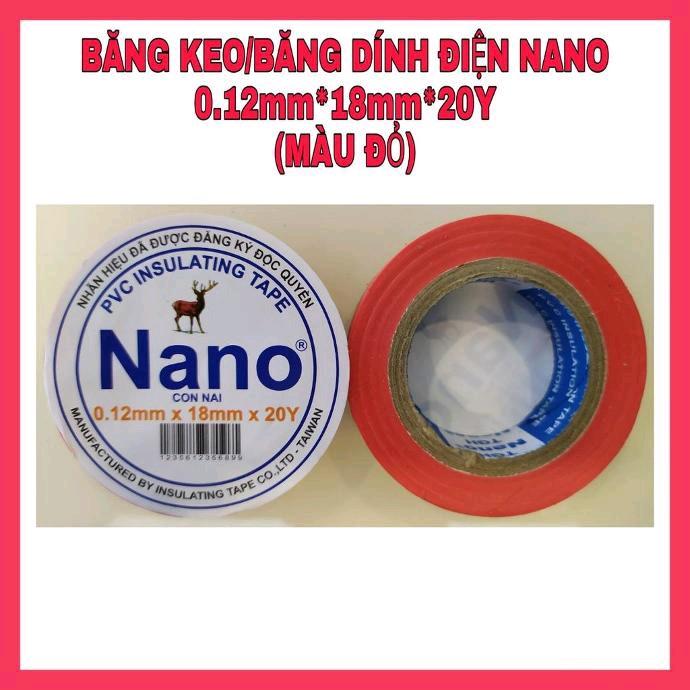 Băng keo điện, băng dính điện nano - màu đỏ 1 cuộn
