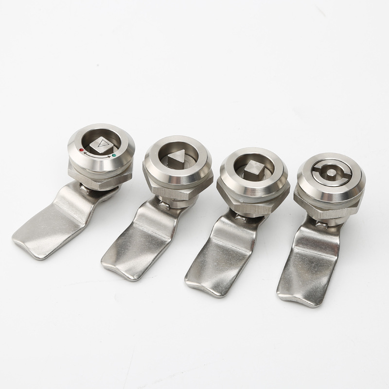 Haitan MS705 triangular slotted lock inner hexagon cabinet door lock distribution box trash bin 304 stainless steel cam lock. 