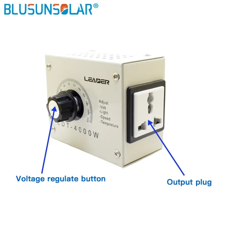 【Tech-savvy】 Adjustable Regulator Ac 220v 4000w Scr Dimmer Controller Portable Speed Temperature Compact Variable Voltage Controller