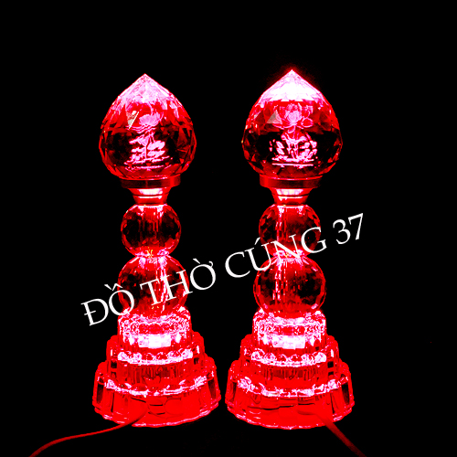 ĐÈN THỜ LED PHA LÊ  TRÁI ĐÀO [TỰ ĐỘNG CHUYỂN MÀU]